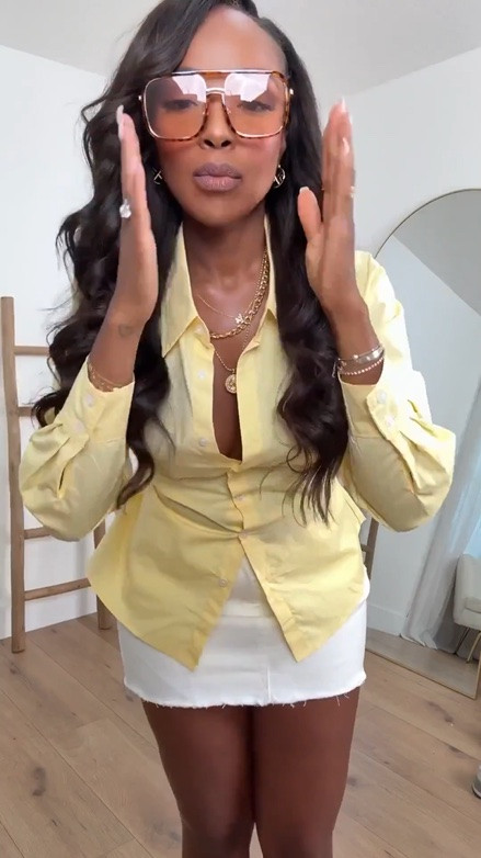 Hi Babes!

Okay this butter yellow blouse is the definition of rich-girl summer. The tailored fit paired with a crisp white mini skirt creates that polished, effortless look that feels straight out of a luxury resort.

I love how the soft yellow brightens your complexion while the neutral accessories keep everything elevated and timeless. This is one of those outfits that looks expensive without even trying.

Where to wear this:
• Resort vacations
• Brunch with the girls
• Summer date nights
• Coastal weekends
• Vacation dinners

Undergarments: Nude seamless bra and seamless shorts recommended under the skirt (linked).

Everything is linked below!

xx Kira | IG: KirasFashionFinds

34D - 27 - 40 • Size Small or 4