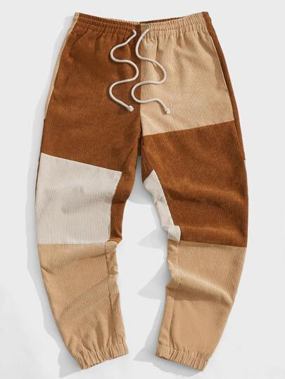 SHEIN Men Colorblock Corduroy Pants
   SKU: sm2206077997518441      
          (31 Reviews)
     ... | SHEIN