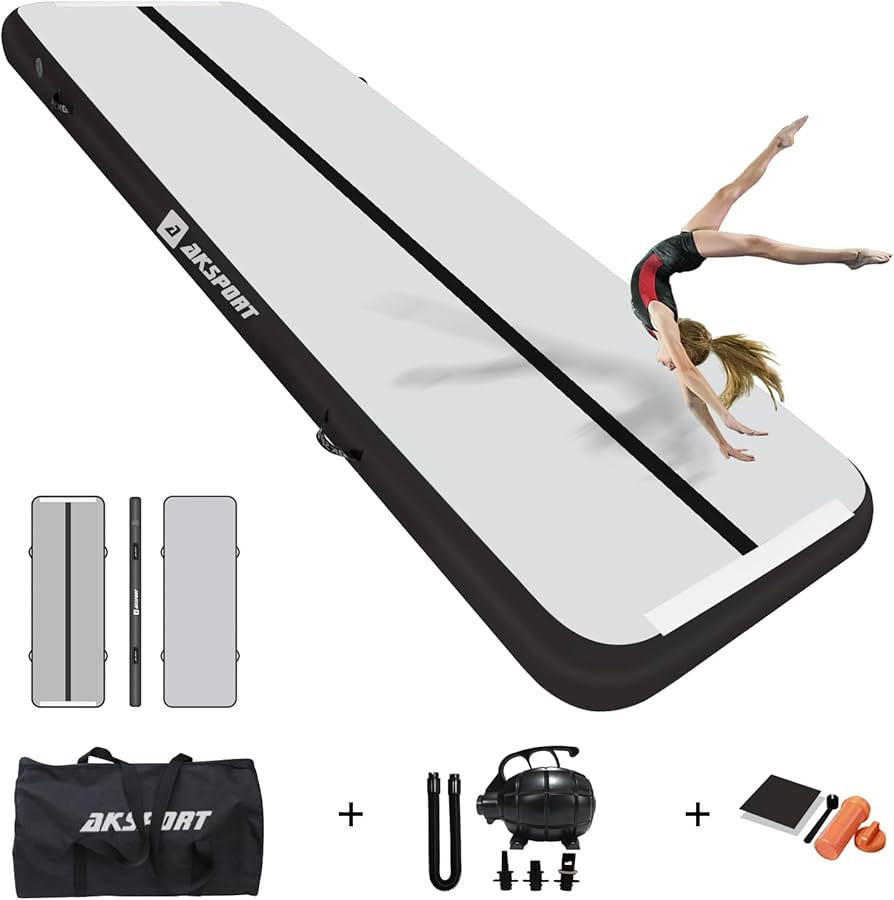AKSPORT Air Mat Tumble Track 10ft 13ft 16ft 20ft Inflatable Gymnastics Mat Air Tumbling Mat with ... | Amazon (US)