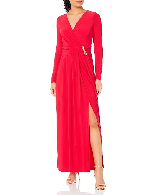 DKNY Women's Maxi Knit V-Neck Dress | Amazon (US)