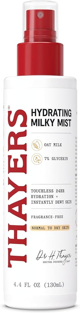 THAYERS Milky Mist with Oat Milk & 7% Glycerin, Facial Spray for Skin Barrier Repair & 24 Hour Hy... | Amazon (US)