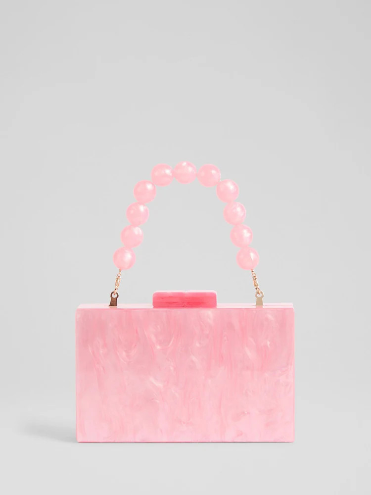 LK Bennett Pink Acrylic Resin Box Clutch Bag | Next EU
