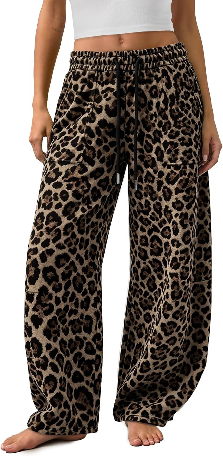 Barrel Sweatpants Women Baggy Wide Leg Sweat Pants with Pockets | Amazon (US)