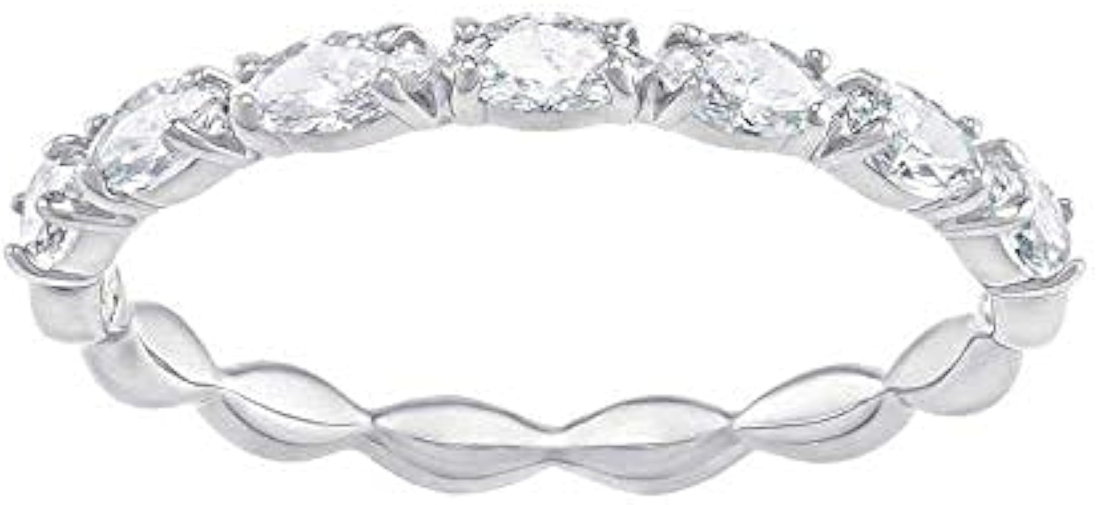 SWAROVSKI Crystal Vittore Marquise Rhodium Plated Stackable Ring - Size 8 | Amazon (US)