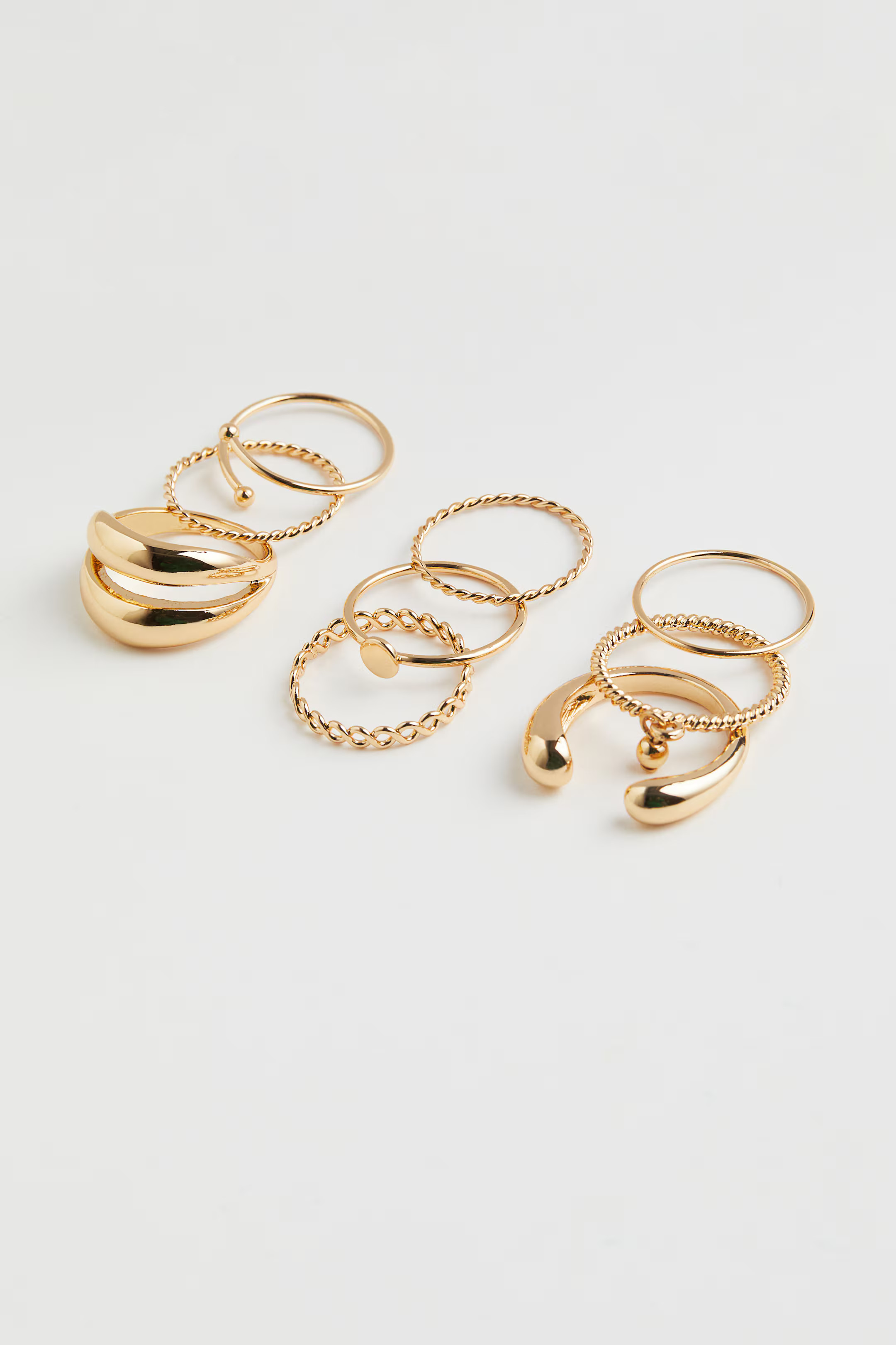 9-pack Rings - Gold-colored - Ladies | H&M US | H&M (US + CA)