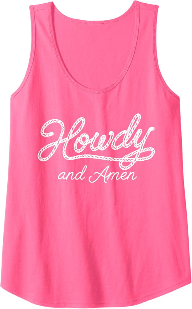 Howdy and Amen Christian Western Faith Country Religious Tank Top | Amazon (US)
