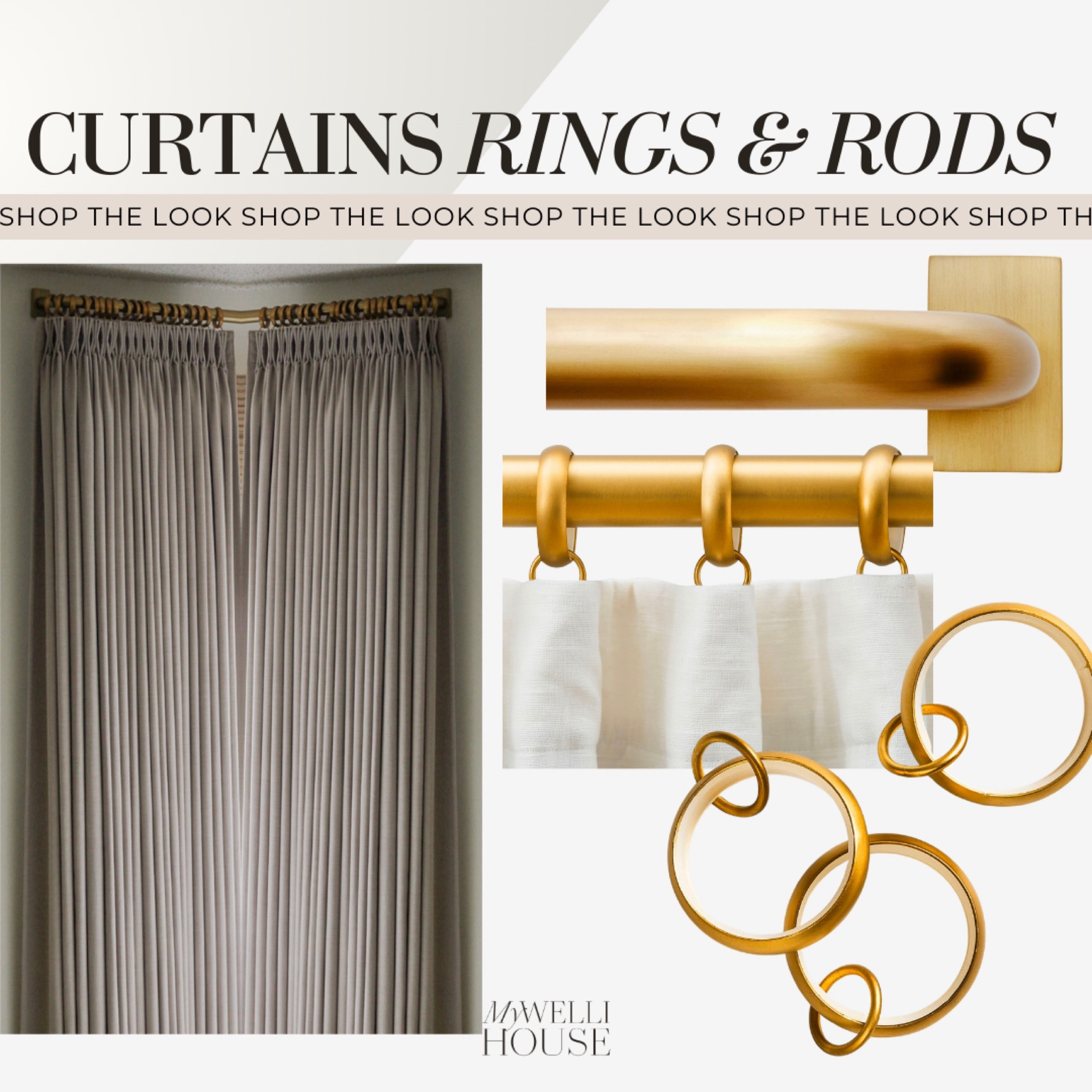 Pottery Barn best sellers! Curtain rods and rings in brass. I have these in almost every bedroom of our home! They make our curtains look so good and it definitely makes a huge impact 
#homedecor #homehacks #potterybarnhome #potterybarn 

#LTKhome #LTKstyletip #LTKSeasonal