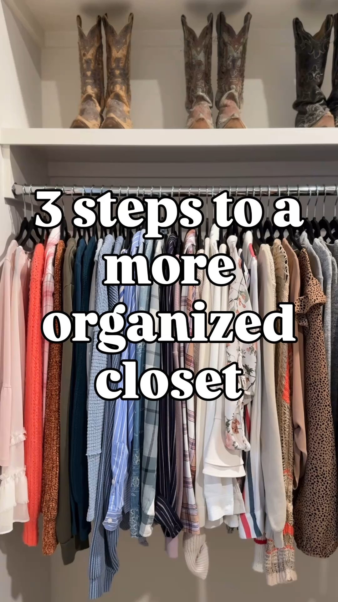3 easy ways you can better organize your closet!

1. Get matching hangers
2. Sort clothing like with like
3. Color coordinate 

Before you know it you’re closet will be as elevated as your favorite boutique 

#LTKHome