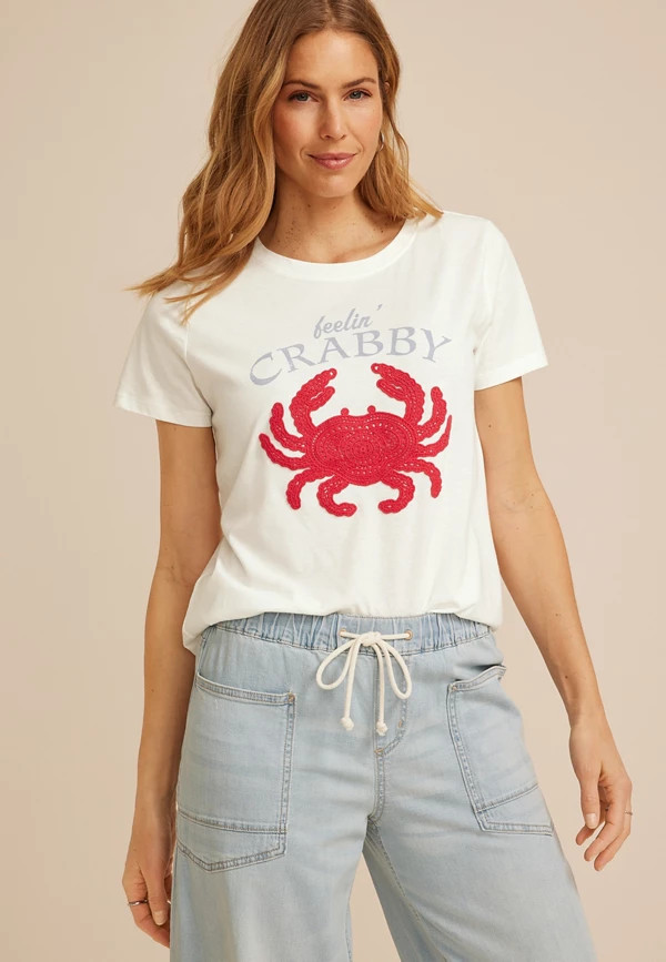 Feelin Crabby Classic Fit Graphic Tee | Maurices