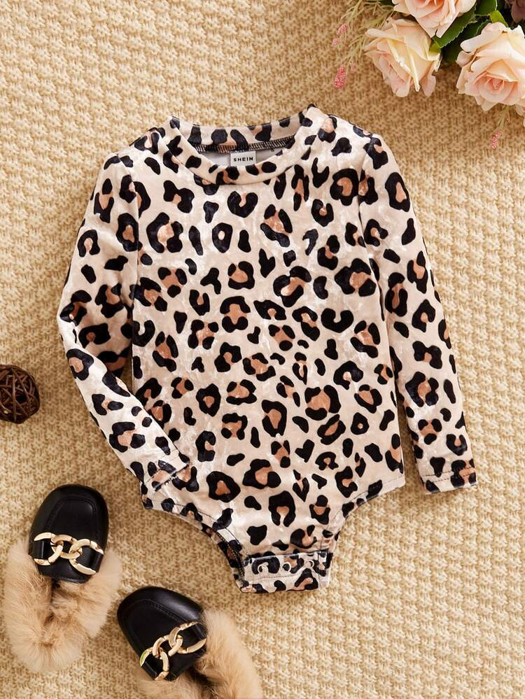 SHEIN Baby Leopard Print Bodysuit | SHEIN