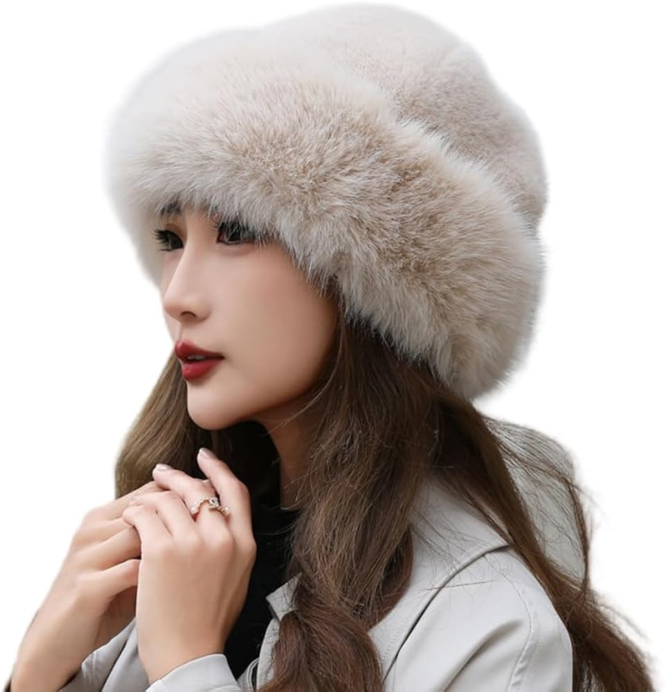 Thickened Faux Fur Warm Hat, Luxurious Women’s Faux Mink Mongolian Hat, Versatile New Winter Be... | Amazon (US)
