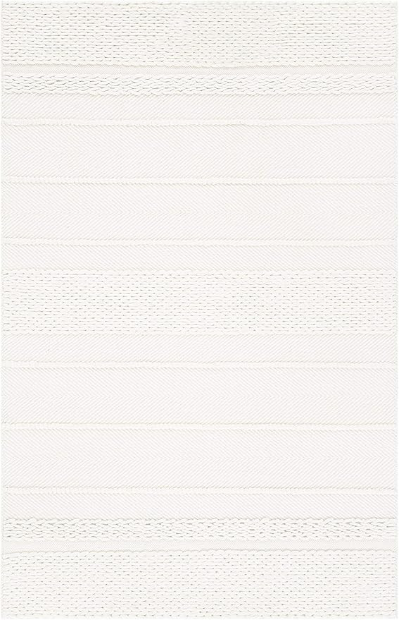 SAFAVIEH Natura Collection 8' x 10' Natural NAT215A Handmade Wool Area Rug | Amazon (US)