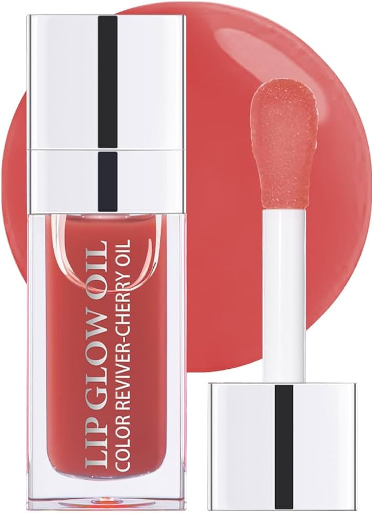 Hydrating Lip Glow Oil, Plumping Lip Oil, Tinted Lip Balm Lip Care, Transparent Toot Lip Oil, Moi... | Amazon (US)