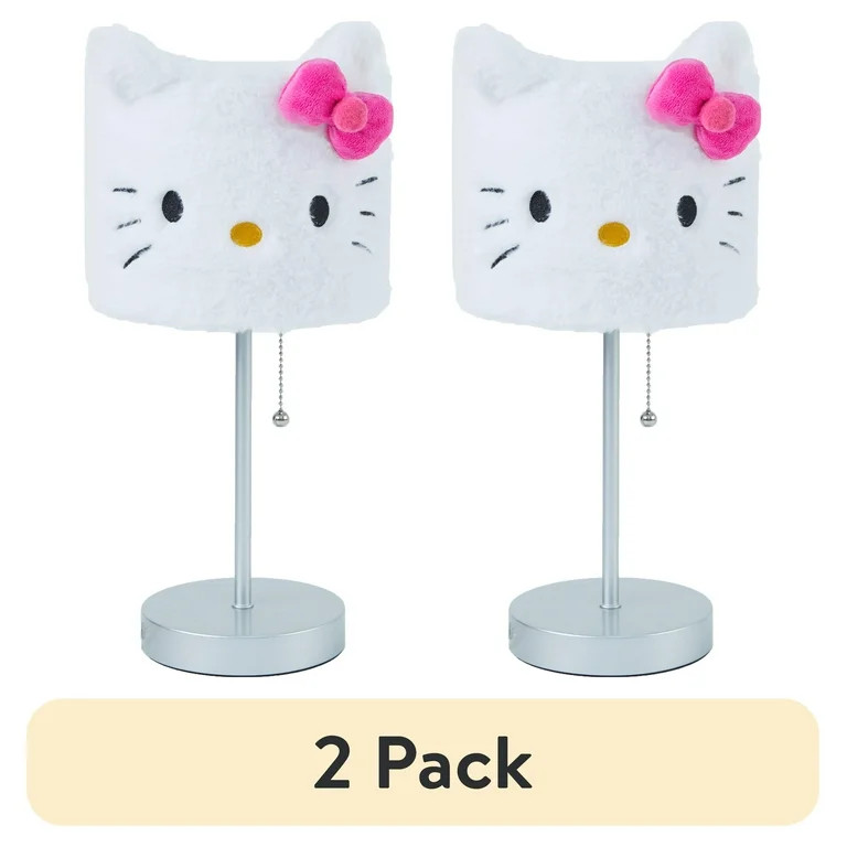 (2 pack) Hello Kitty Plush Table Lamp 15" H - Adorable Plush Light for Kids' Rooms | Walmart (US)