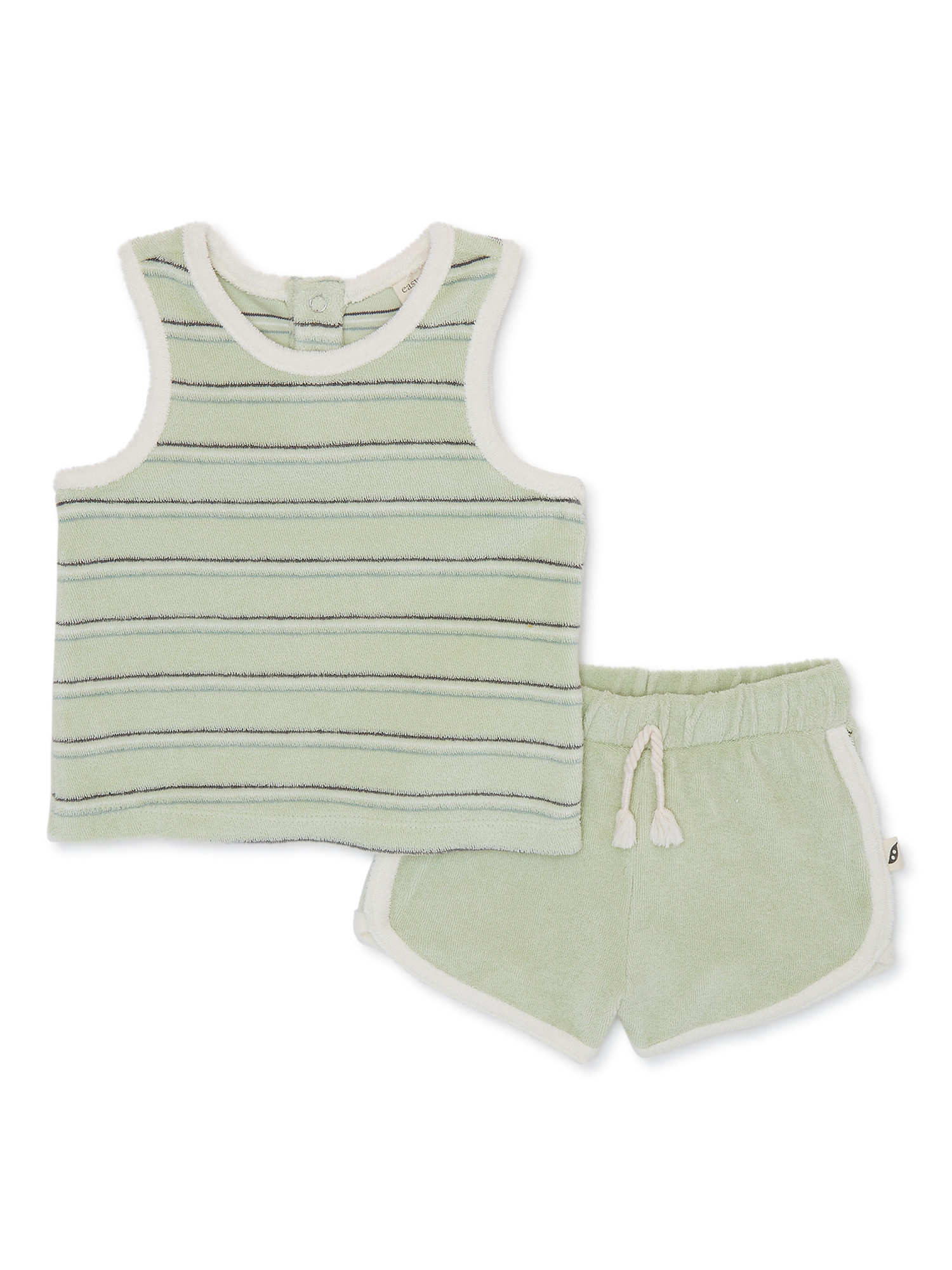 easy-peasy Baby's Terry Cloth Tank Top and Dolphin Shorts Outfit Set, 2-Piece, Sizes 0M-24M - Wal... | Walmart (US)