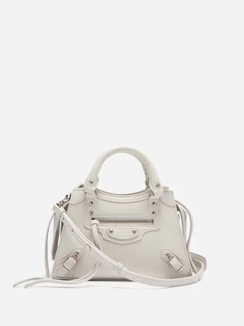 Balenciaga - Neo Classic City Mini Grained-leather Bag - Womens - White | Matches (US)