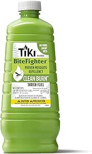 TIKI Brand Clean Burn BiteFighter Mosquito Repellent TIKI Torch Fuel for Outdoors - 50 oz, 122111... | Amazon (US)