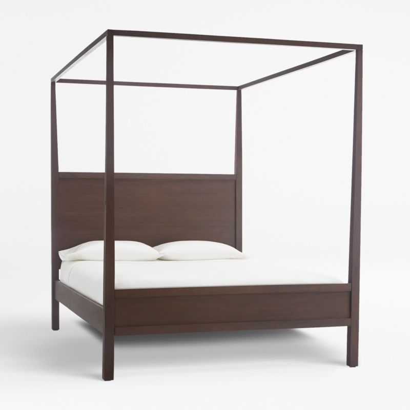 Keane Wenge Queen Canopy Bed + Reviews | Crate and Barrel | Crate & Barrel