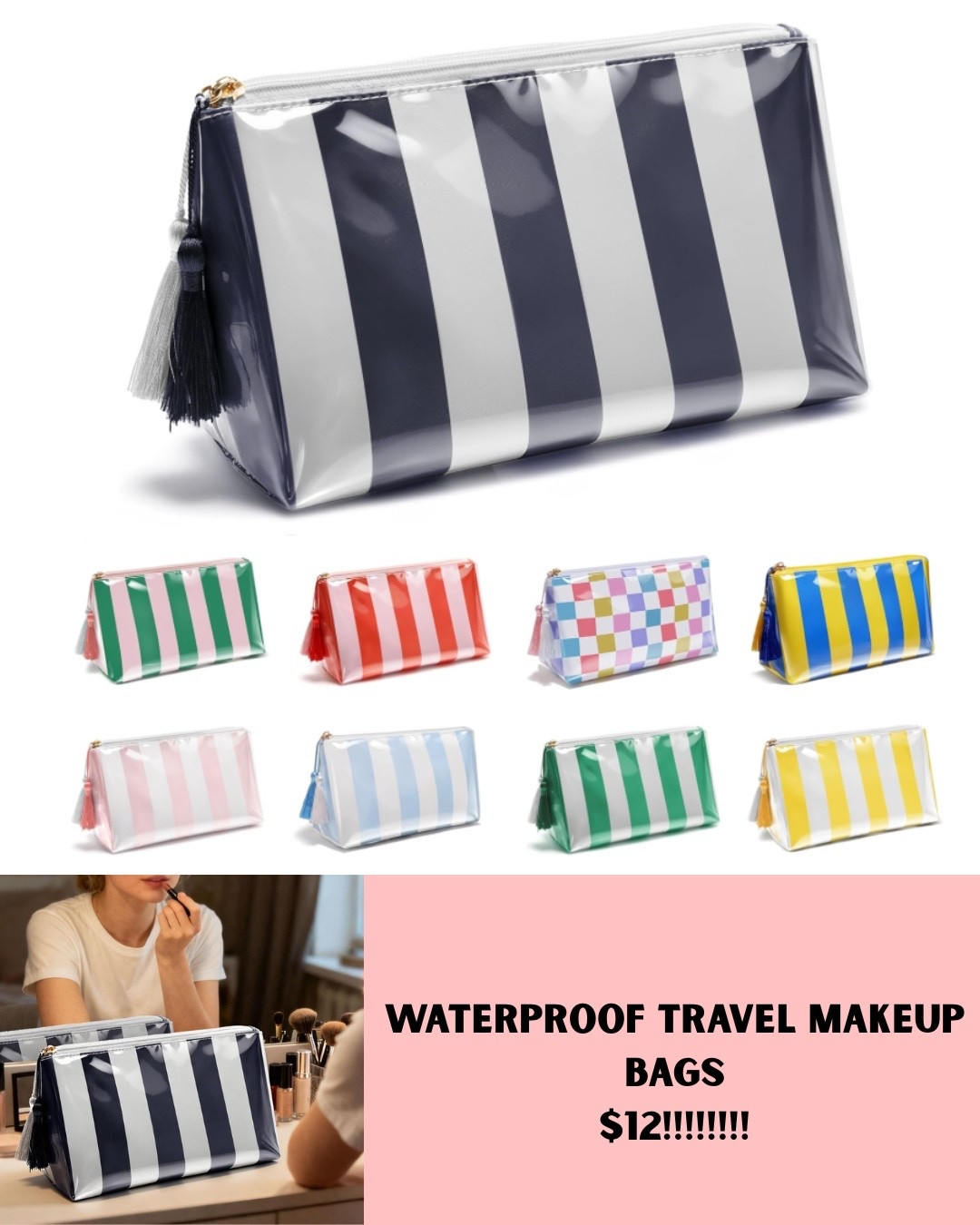 The cutest travel find I didn’t know I needed ✈️
Waterproof makeup bags for just $12 and available in so many fun colors. Toss one in your carry-on, beach bag, or everyday tote.

#LTKFinds #AmazonFavorites #TravelAccessories #VacationReady #SummerEssentials #LTKStyle #TravelHacks

#LTKTravel #LTKOver40 #LTKmomlife