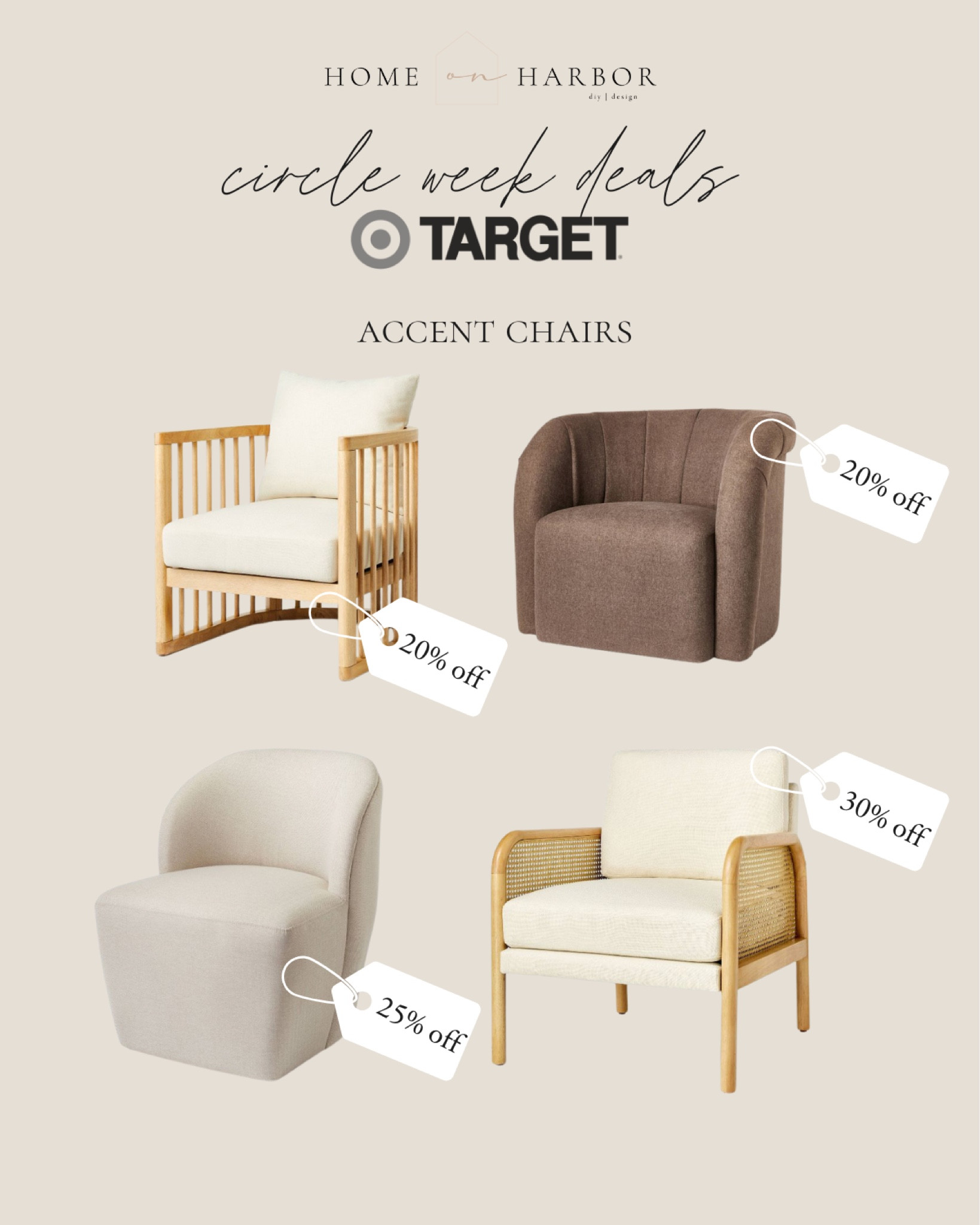 Accent chairs on sale at Target! Great prices for Target Circle Week 

#studiomcgee 

#LTKhome #LTKxTarget #LTKsalealert