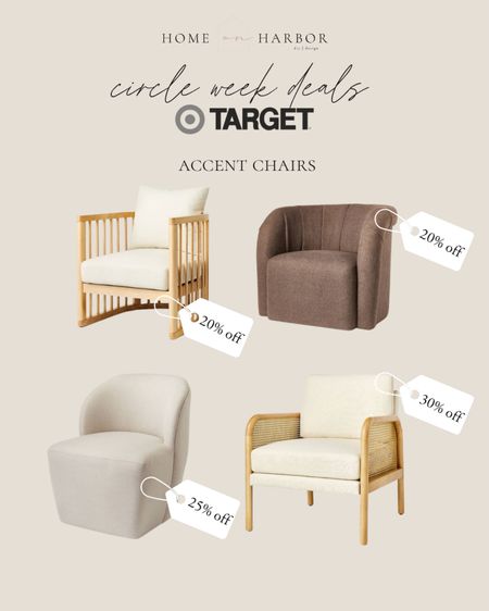 Accent chairs on sale at Target! Great prices for Target Circle Week 

#studiomcgee 

#LTKhome #LTKxTarget #LTKsalealert