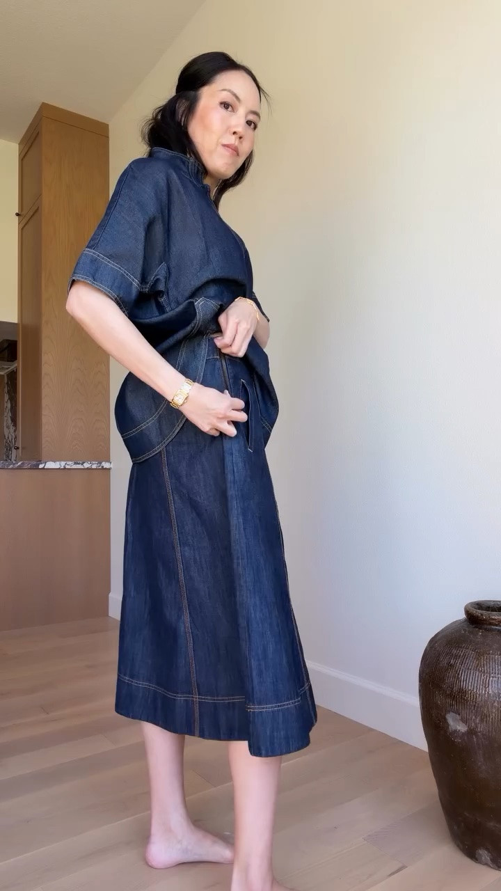 Summer set on sale!
Wearing this denim tunic and skirt set, this time styled with a scarf instead of a layered white shirt underneath.

#summeroutfit
#matchingset
#denimskirt
#denimtop
#summerstyle

#LTKootd #LTKWorkwear #LTKSeasonal