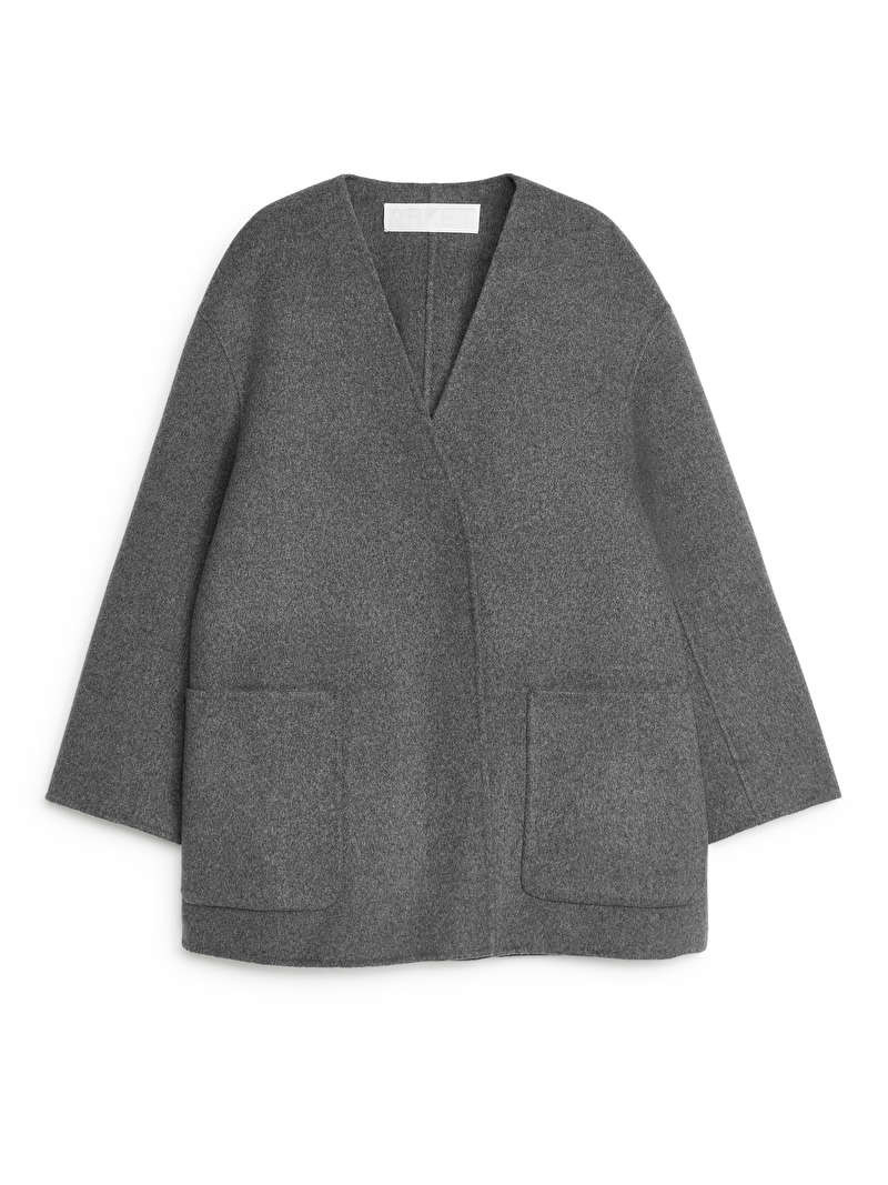 Collarless Doublé Coat | ARKET (US&UK)