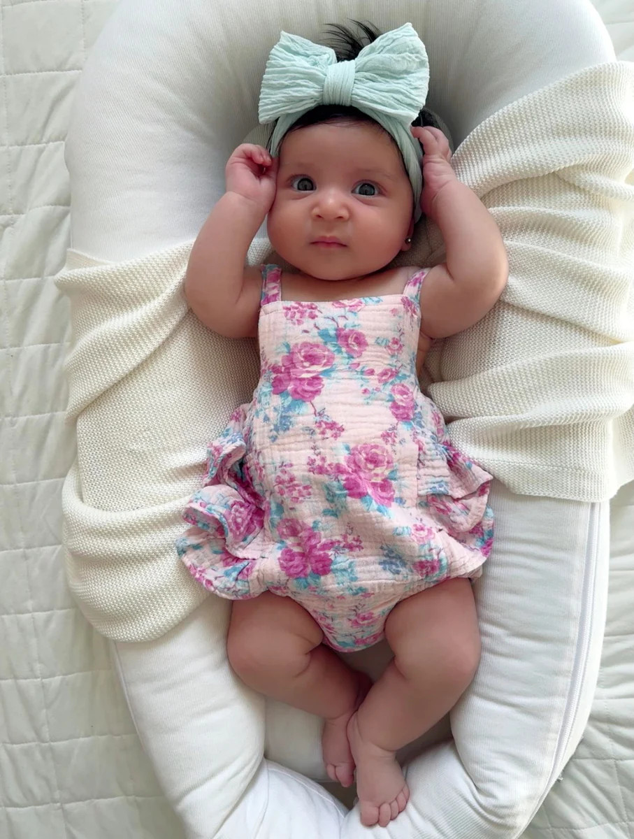 Muslin Ruffle Sunsuit, Garden Secrets | SpearmintLOVE
