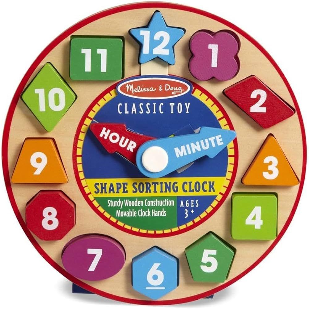 Melissa & Doug Shape Sorting Clock - Wooden Educational Toy | Amazon (US)