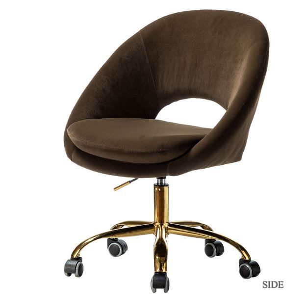 Hector Velvet Task Chair Home Office Desk Chair Swivel Adjustable | Karat Home | Target