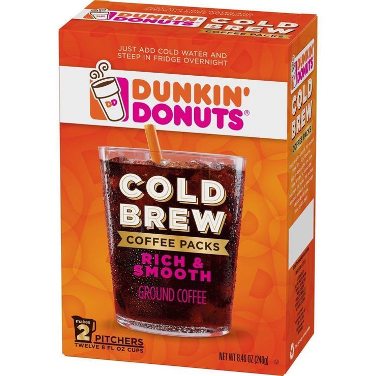 Dunkin' Cold Brew Medium Roast Ground Coffee Packs - 8.46oz | Target