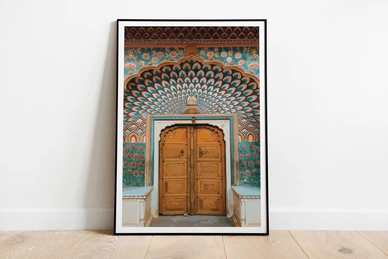 Indian Palace Wall Art Jaipur Travel Poster Living Room | Etsy | Etsy (US)