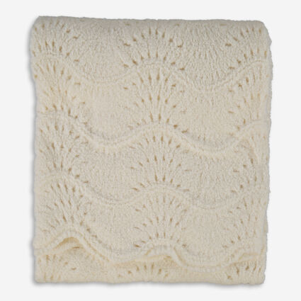 Ivory Aurora Throw 152x127cm | TK Maxx