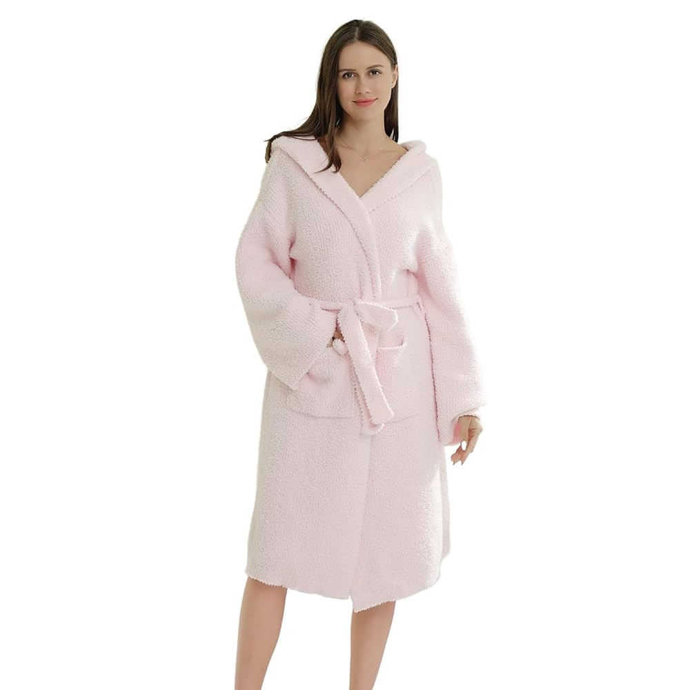 DOOWELL Women's Knit Lightweight Absorbent Robes, Soft Spa Bathrobe Loungewear with Pockets | Amazon (US)
