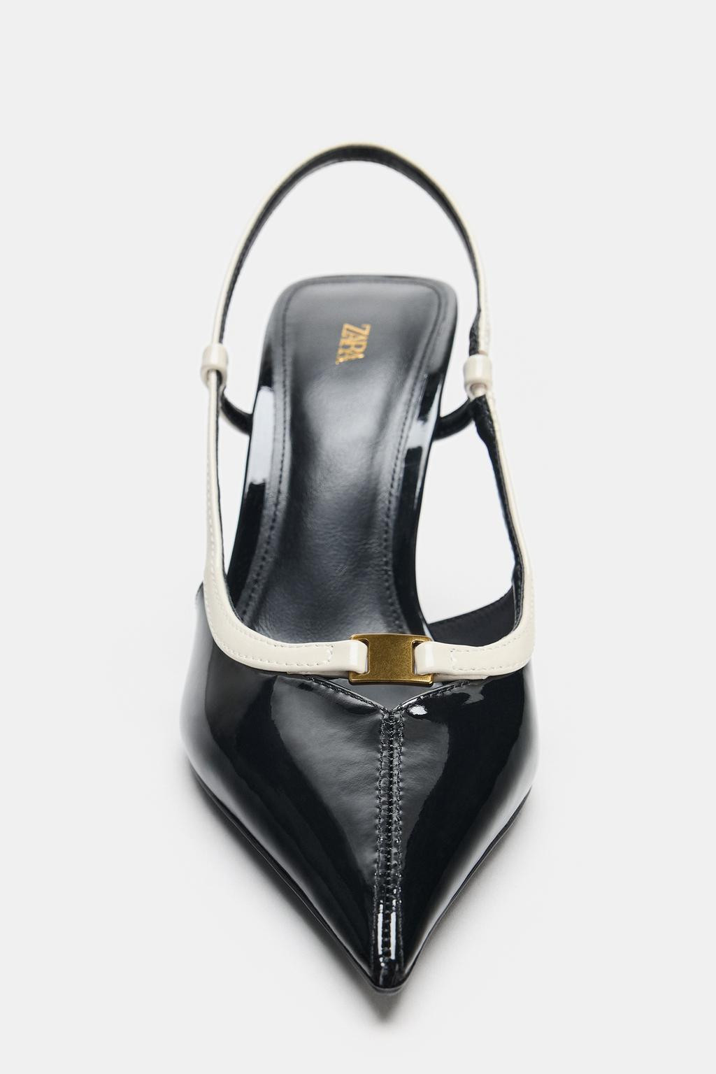 PATENT EFFECT SLINGBACK SHOES | Zara US