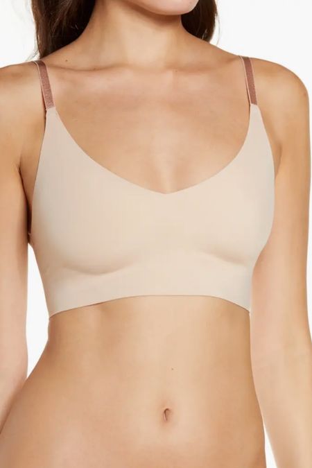 The “convertible” bra that I wear almost every day! Super comfy & seamless! I wear a medium 