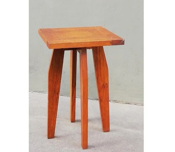 French Mid-century Oak Side Table. - Etsy | Etsy (US)