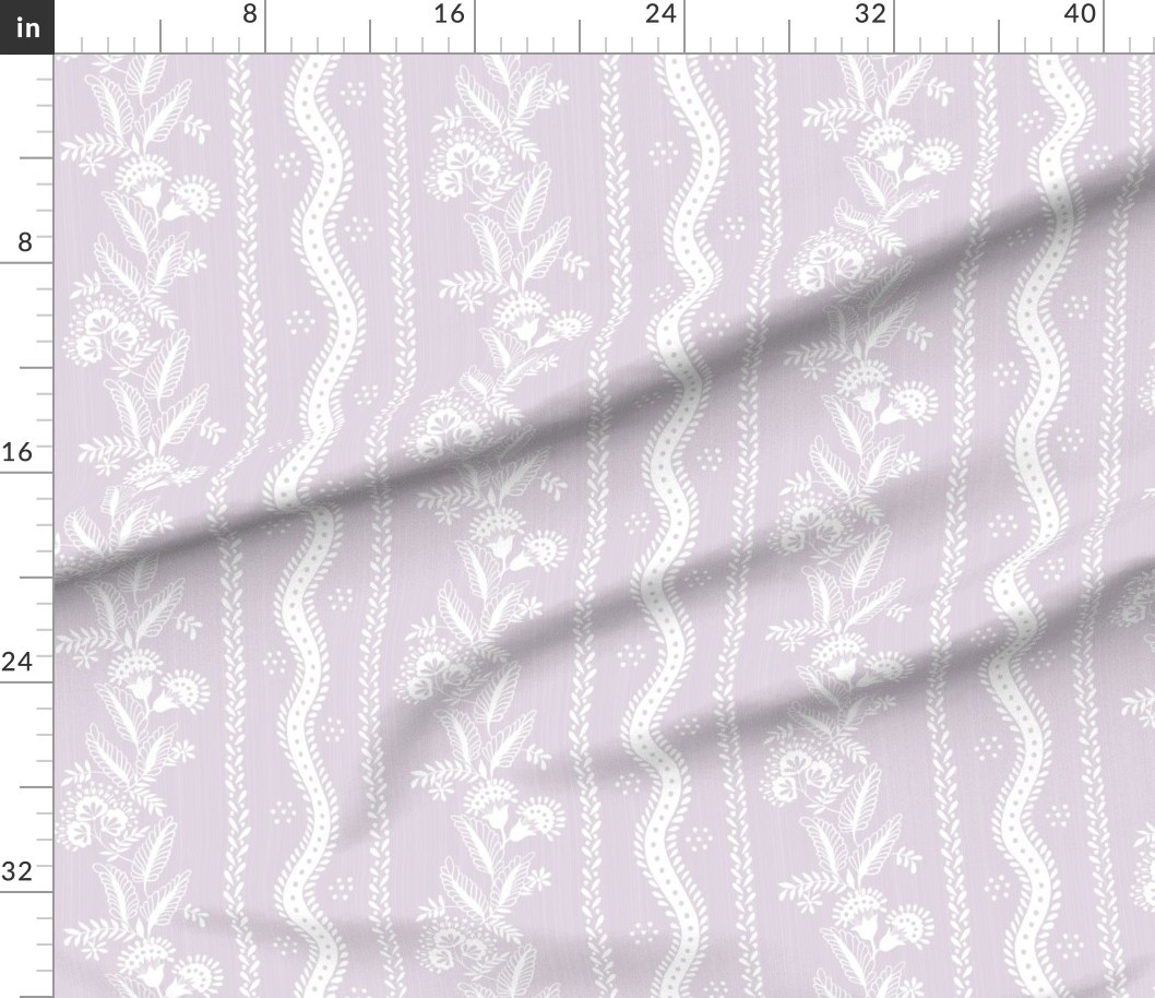 Lavender white Emma Stripe Silhouette copy Fabric | Spoonflower | Spoonflower