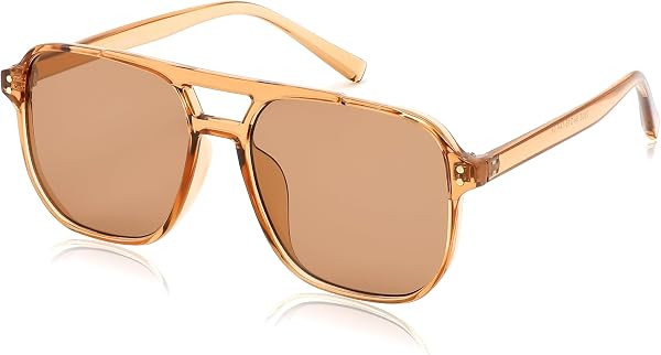 FEISEDY Retro Square Aviator Sunglasses Women Men 70s Vintage Trendy Plastic Frame Sun Glasses B2... | Amazon (US)