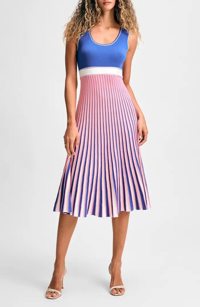 Stripe Sleeveless Fit & Flare Sweater Dress | Nordstrom