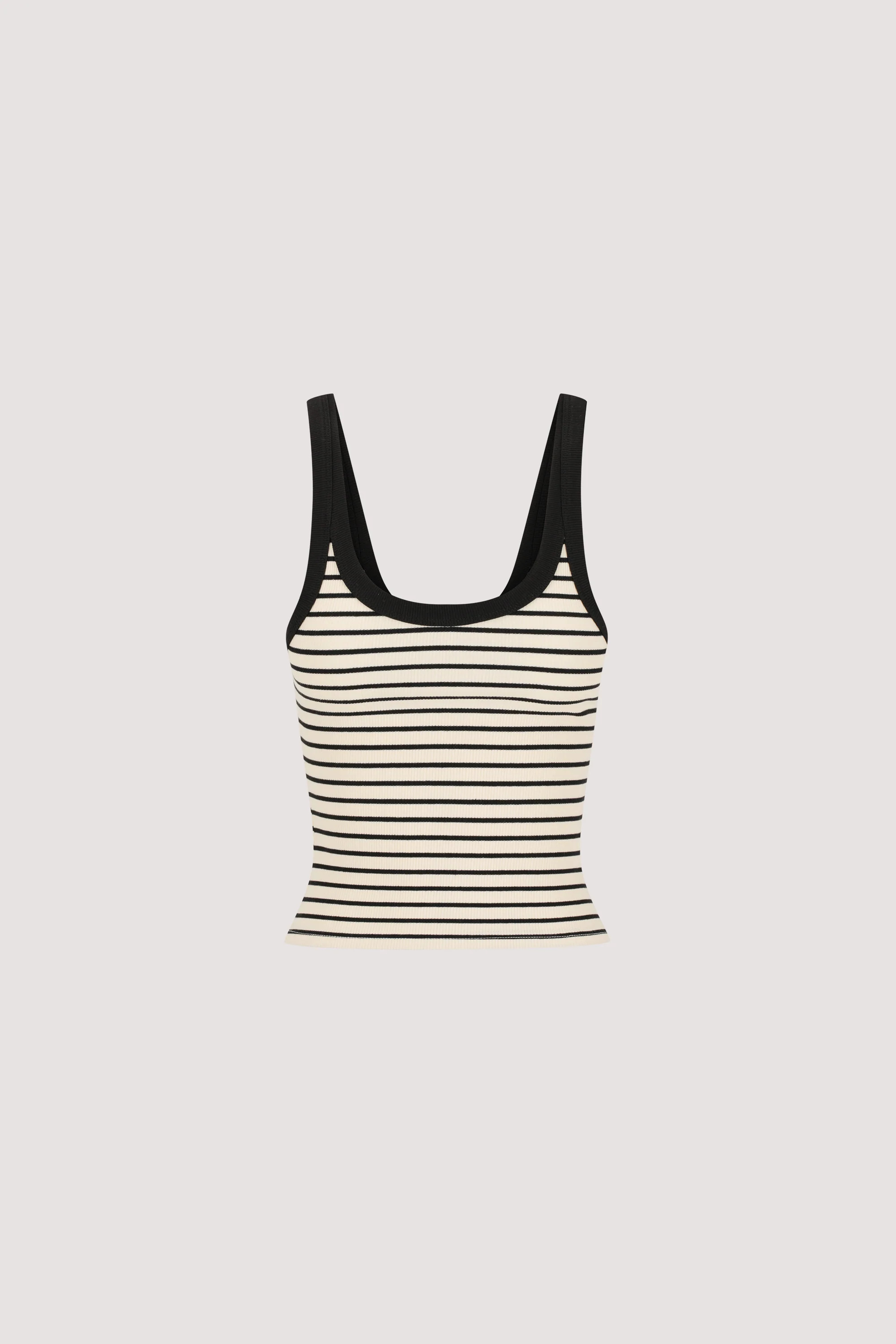 PENNY CREAM/BLACK STRIPE KNIT TANK | DISSH