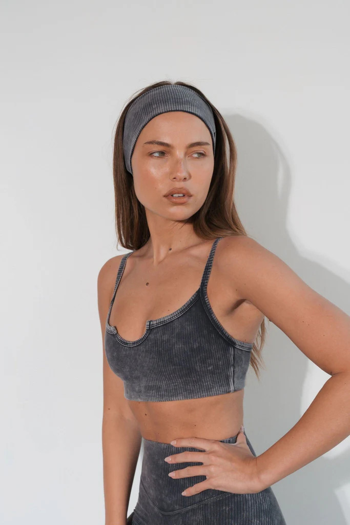 Cloud II™ Rib Notch Bra - Iron Washed | Vitality