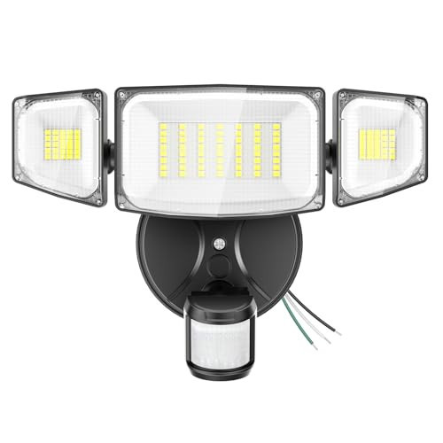 iMaihom 50W Motion Sensor Outdoor Lights, 5000LM Hardwired Motion Sensor Flood Light, Dusk to Dawn Outdoor Lighting, 6500K LED Security Light, IP65 Waterproof Motion Detector Lights for Outside, Black | Amazon (US)