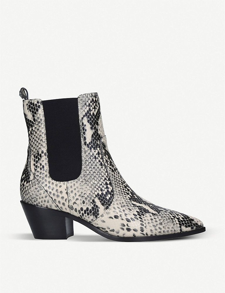 Willa snake-print leather ankle boots | Selfridges