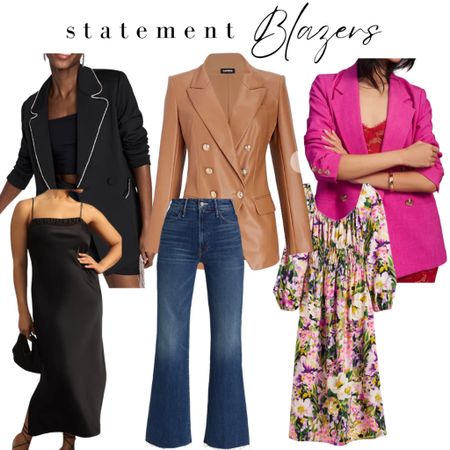 Statement blazers are the big trend! Here are some fun options + what to wear with them 