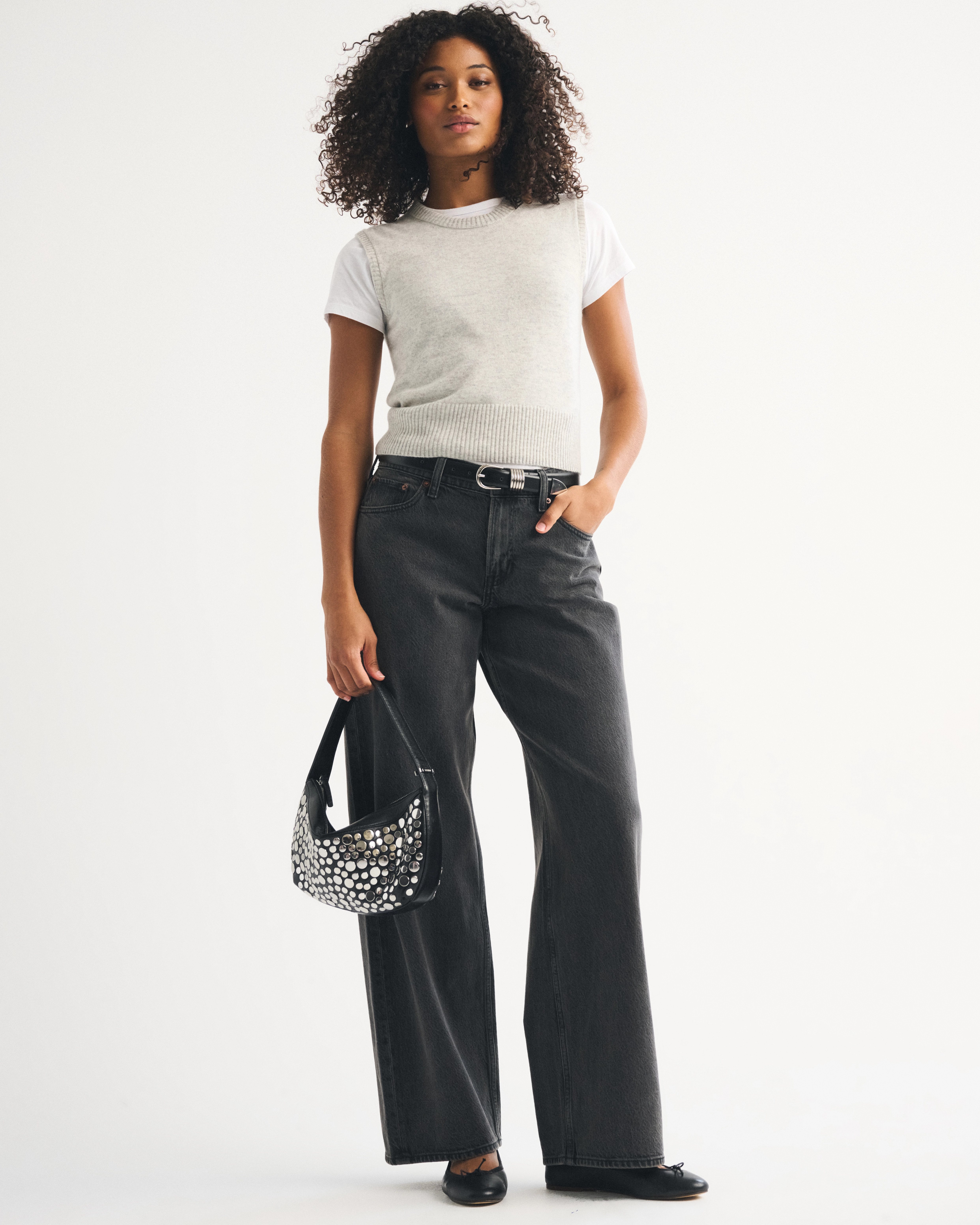 Curve Love Low Rise Ultra Loose Jean | Abercrombie & Fitch (US)