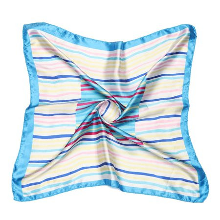 Ladies Head-Neck Tie Bandana Bags Tie Striped Scarf Wrap Silk Feel Satin Handkerchief Women Square S | Walmart (US)