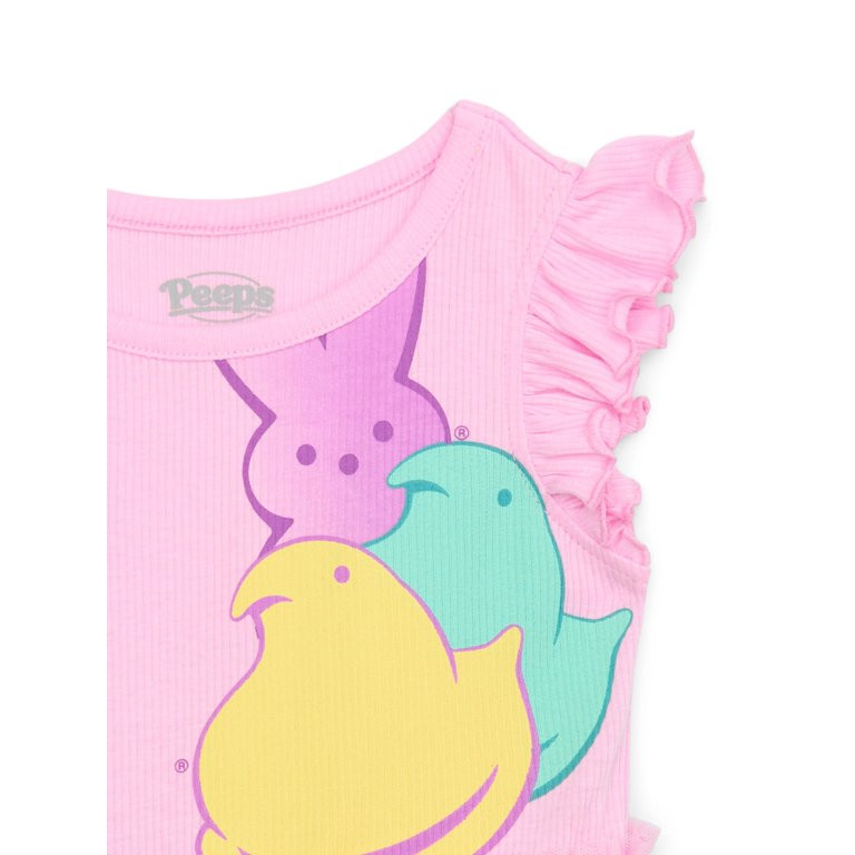 Peeps Toddler Girls’ Tutu Easter Dress with Flutter Sleeves, Sizes 12M-5T | Walmart (US)