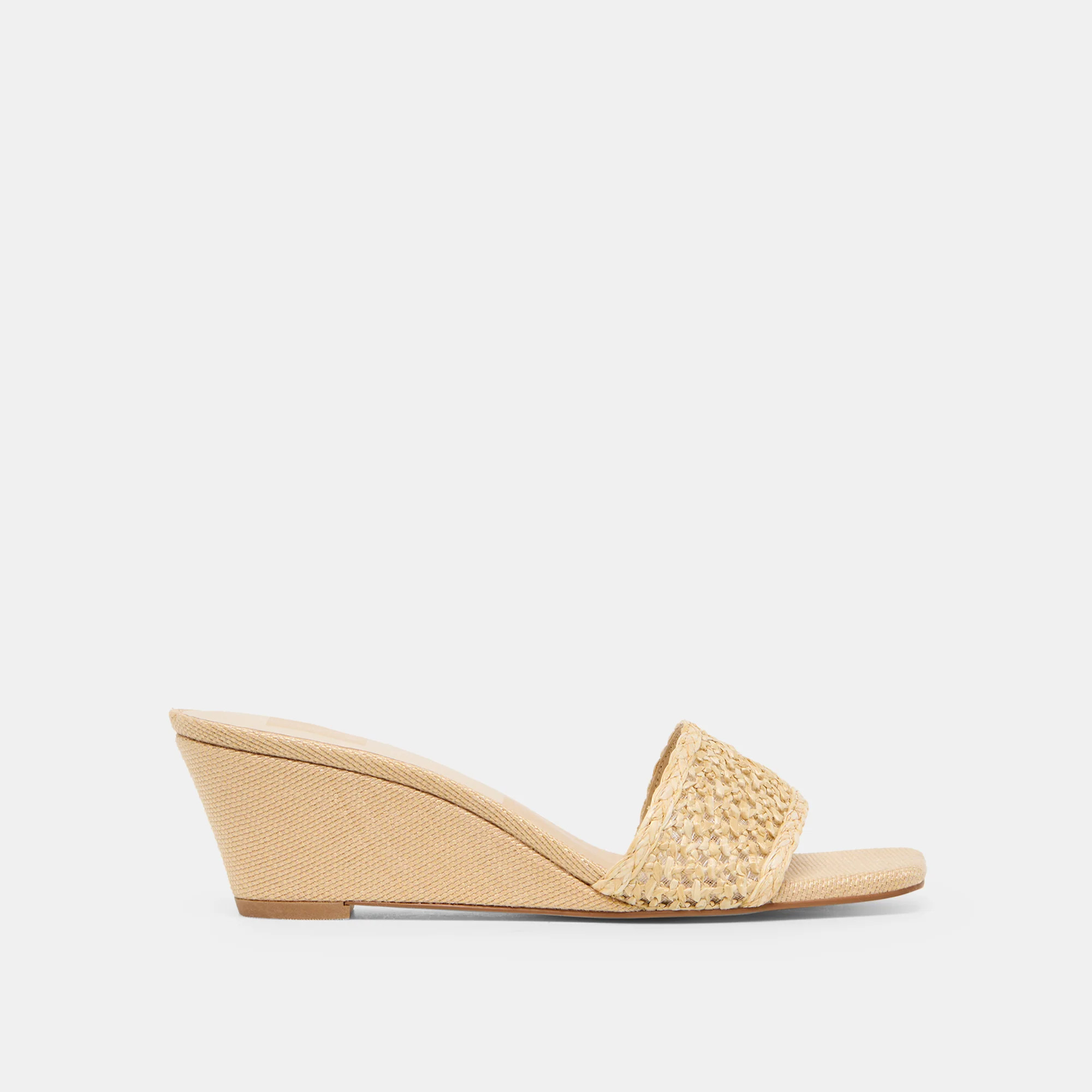 Qaily Wide Lt Natural Raffia Wedges | Dolce Vita | DolceVita.com