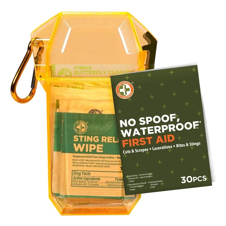Be Smart Get Prepared Outdoor First Aid - No Spoof, Waterproof, 30 Pcs | Walmart (US)
